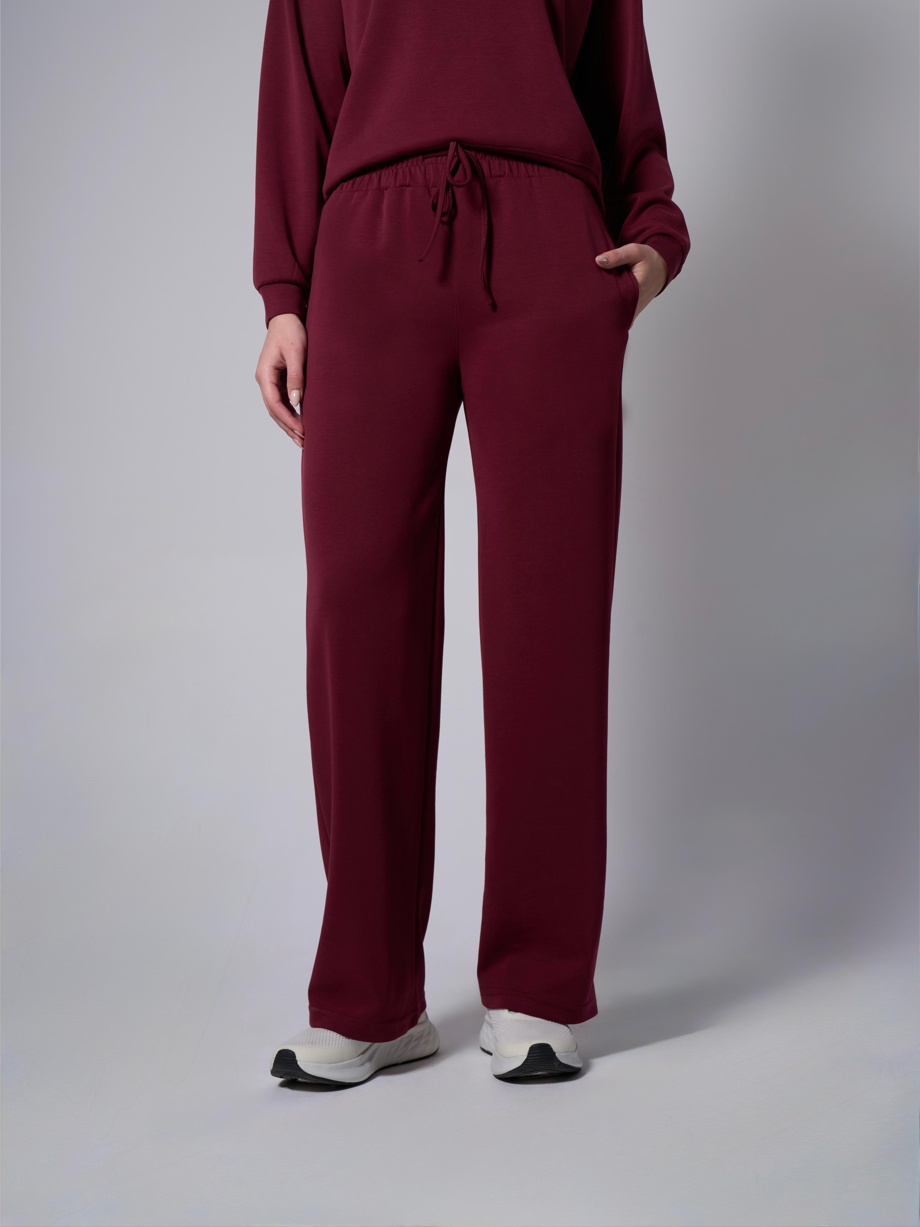 Nora Yüksek Bel Modal Bordo Pantolon