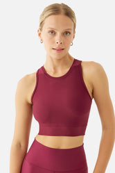 Olivia Bordo Spor Crop